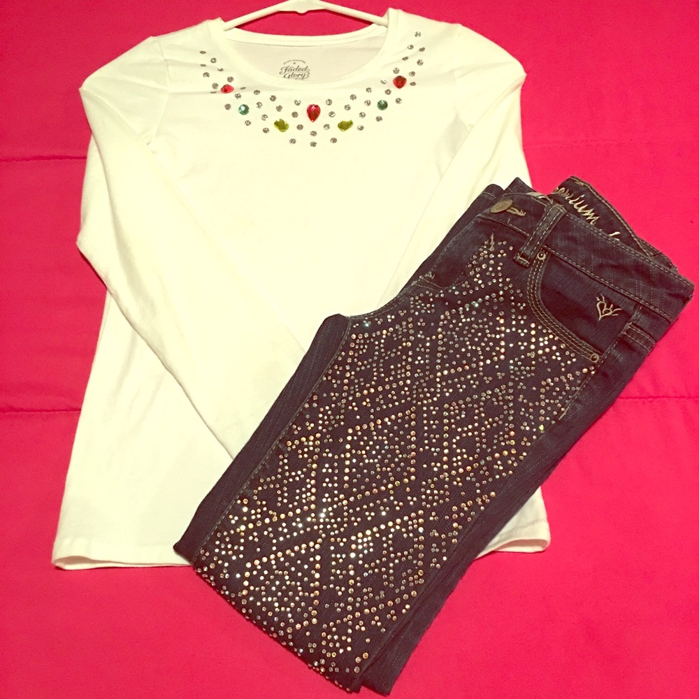 Girls jeans and top!
